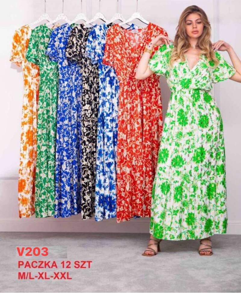 Sukienki damskie Roz M/L-XL-2XL, Mix Kolor .Paczka 12 szt